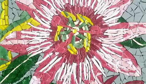 Mosaique fleur passiflore