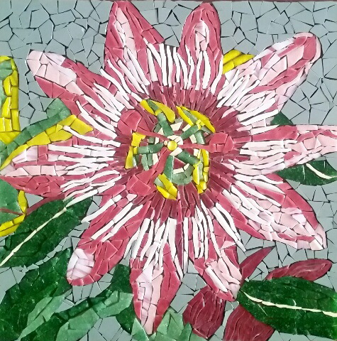 Mosaique fleur passiflore